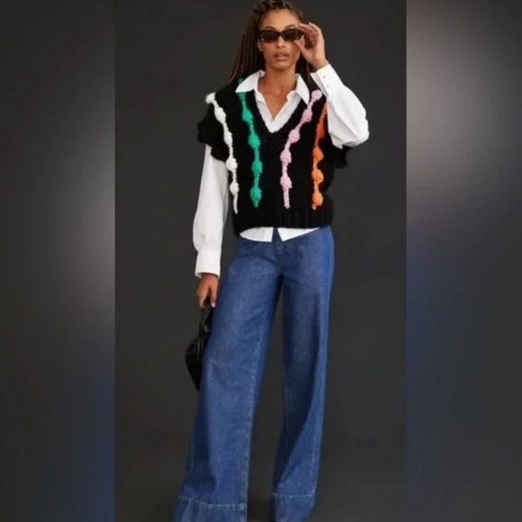 SAACHI Anthropologie Chunky Knit
Knitted colorful Bauble Sweater Vest Medium - Picture 8 of 11